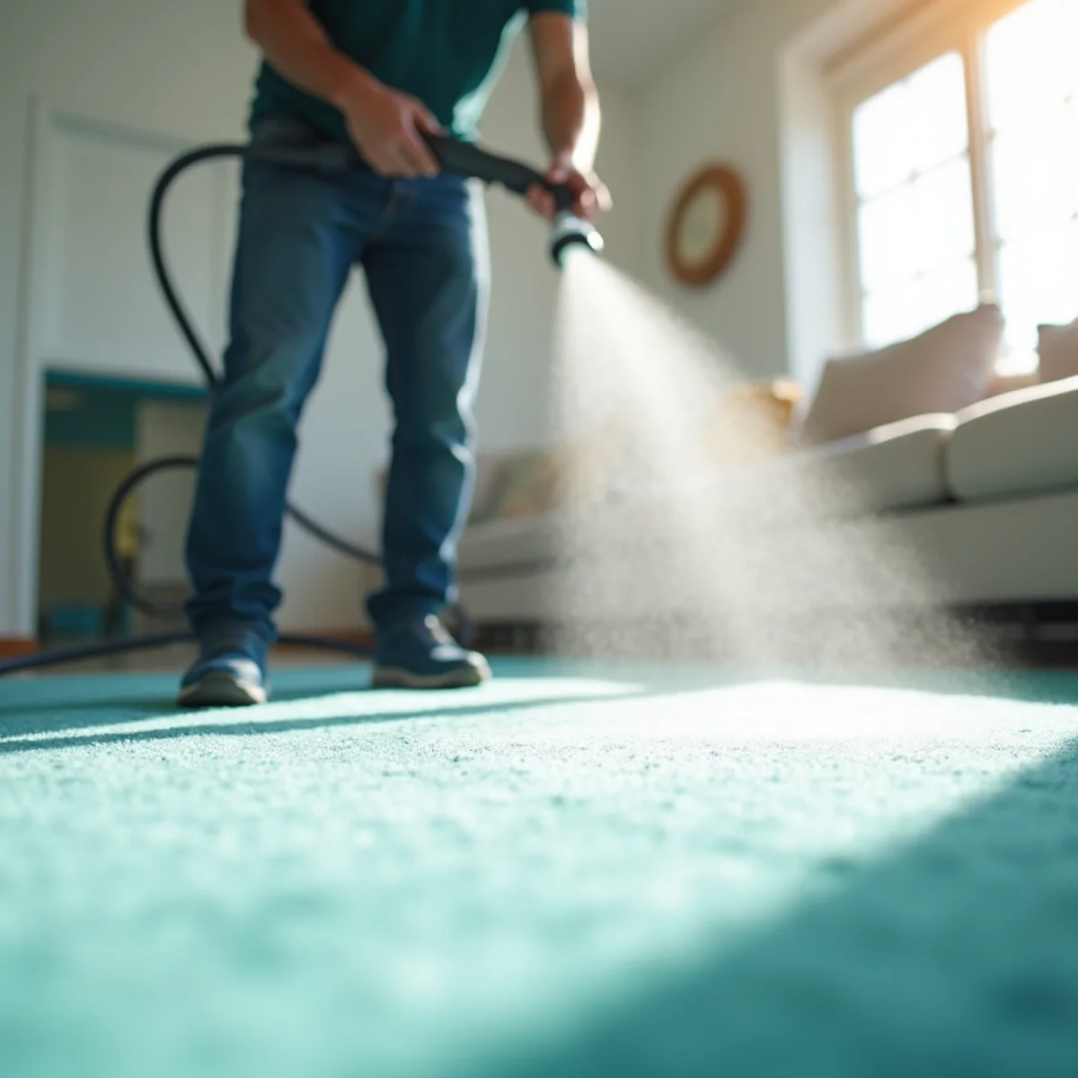 Pre-treating carpet traffic lanes and spots