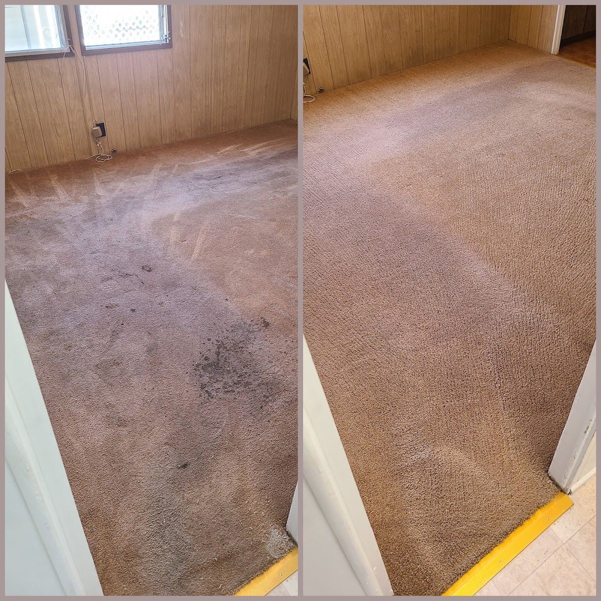 Carpet before and after cleaning in Fresno